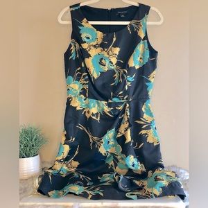 Banana Republic Sleeveless Floral Faux Wrap Ruffle Sheath Dress, Size 4